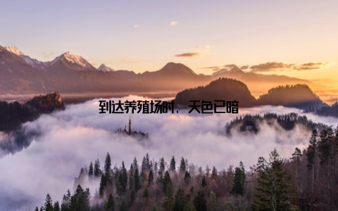 到达养殖场时, 天色已暗