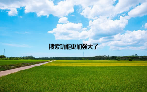 搜索功能更加强大了
