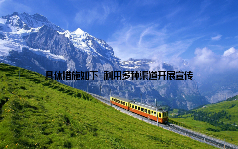 具体措施如下 利用多种渠道开展宣传