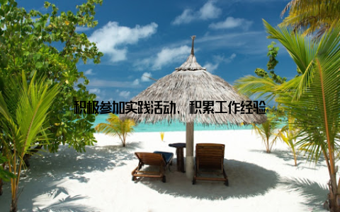 积极参加实践活动, 积累工作经验