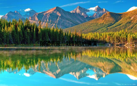 展望未来, 我们信心满满