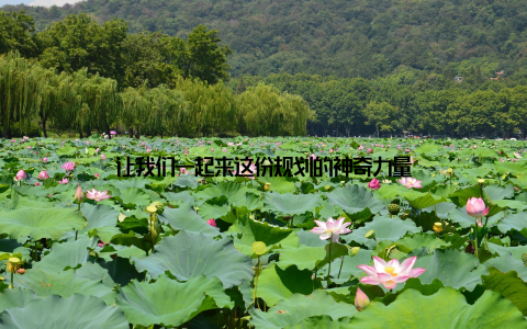 让我们一起来这份规划的神奇力量