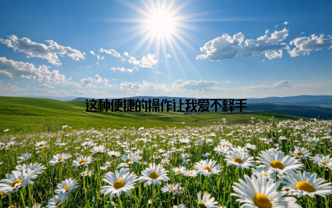 这种便捷的操作让我爱不释手