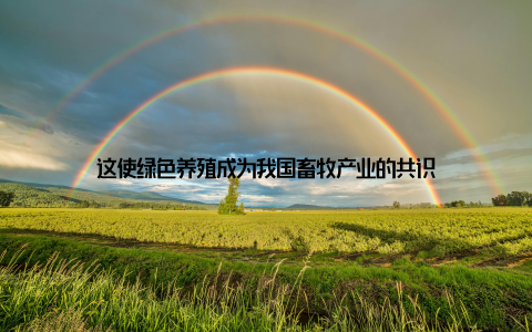 这使绿色养殖成为我国畜牧产业的共识