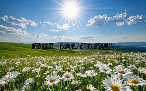 听到这里, 我真心为阿布感到高兴