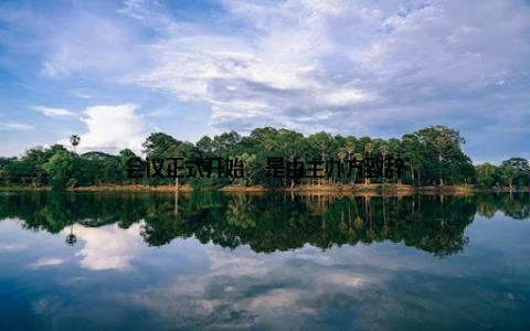 会议正式开始, 是由主办方致辞