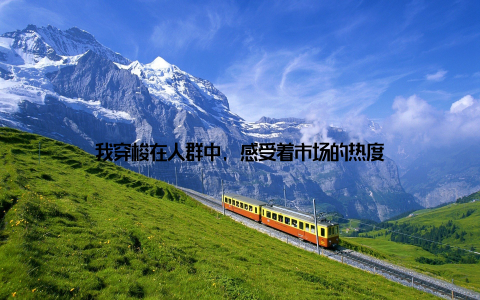 我穿梭在人群中, 感受着市场的热度