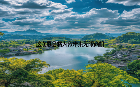 这次展会将为我带来无限商机