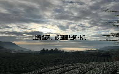 比赛当天, 校园里热闹非凡